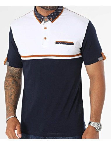 Polo manches courtes navy