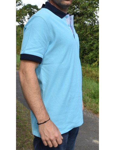 Polo à manches courte Taille 3XL Coton Turquoise Yachting Club