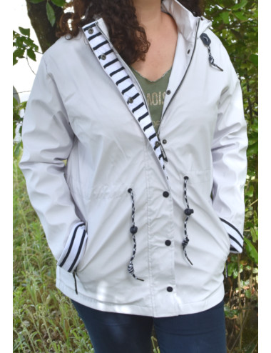 Blouson imperméable Blanc