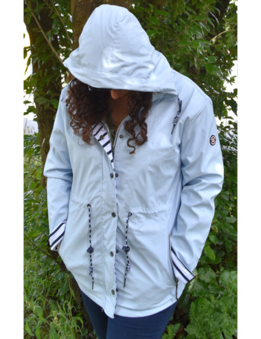 Blouson imperméable ciel