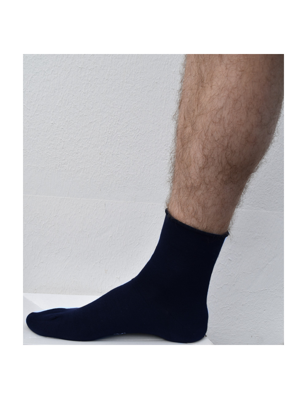 Chaussette bambou Marine bord roulé Taille 39/42 Dune Bleue