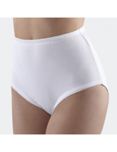 Culottes coton côte 1x1 blanc