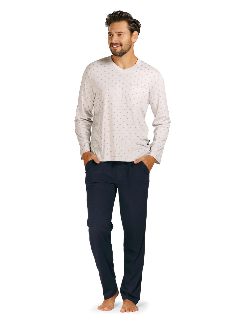 Pyjama Jogging - Manches longues - Pantalon - Modal - Col V - Homme - COMTE