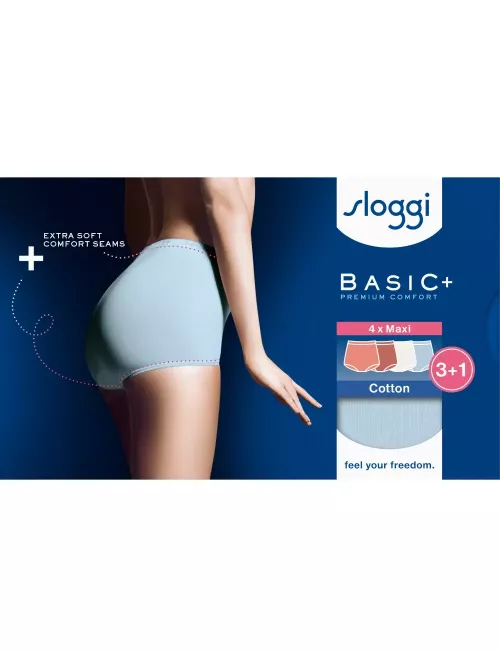 Sloggi maxi basic lot de 3+1 gratuit Multicolore